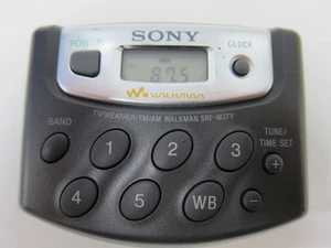 Sony Walkman SRF-M37V Przenośne radio TV Pogoda FM AM WB Zegar Japonia Czarny Szary - Zdjęcie 1 z 9