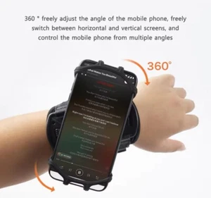 Wristband Phone Holder for Running, 360°Rotation & Wristband-Detachable - Picture 1 of 6