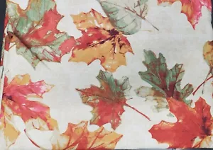 Mantel de tela estampado, 60x102" oblongo, tradiciones de arce coloridas hojas de otoño, nuevo en caja - Imagen 1 de 10