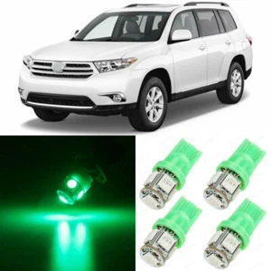 Paquete de 14 luces LED interiores verdes para Toyota Highlander 2008-2013 - Imagen 1 de 7