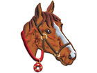 Embroidered Iron-On Applique Horse Head, 2+1/4 x 3 inch