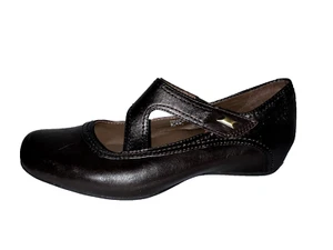 Earthies Damenschuhe 8,5 braun bronzefarben Leder Zalea Mary Jane bequeme flache Schuhe - Bild 1 von 9