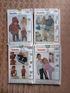 BURDA KIDS 9893-9903-9906-9781 Kids- 3m - 18m & 6-10 Boys &Girls Uncut - Picture 1 of 6