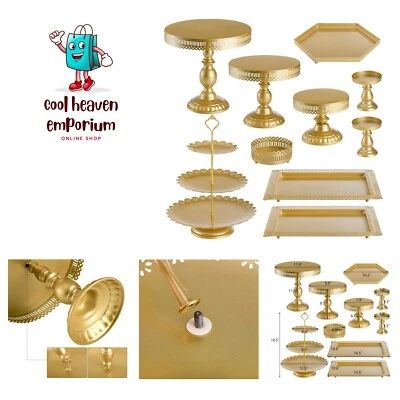 Set of 10 Cake Stand, Metal Cupcake Stand Set with Multiple Combination Style... - Image 1 of 4