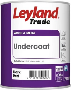 Leyland Trade Undercoat Paint DARK RED 2.5ltr for Protection and Decoration - Picture 1 of 1