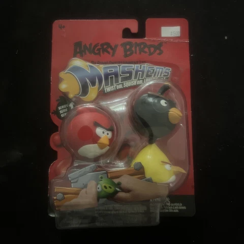 Angry Birds Mashems Rovio Series 1 3 Birds Red Black Yellow Sealed Very Rare Cover