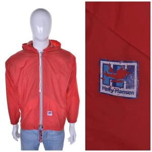 HELLY HANSEN Vintage Anorak XS-S Red Cagoule Kagool Waterproof Jacket 70s 80s - Picture 1 of 7