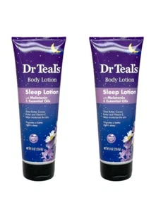 Pack of 2 - New Dr Teal’s Body Lotion Sleep with Melatonin & Essential Oil 8 oz  - Picture 1 of 4