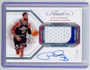 PAUL GEORGE 2023 PANINI FLAWLESS PATCH AUTO /25 GAME USED - Picture 1 of 2