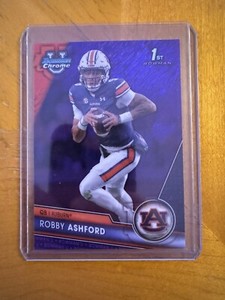 2023 Bowman Chrome University ROBBY ASHFORD Purple Shimmer 1st #28 Auburn
