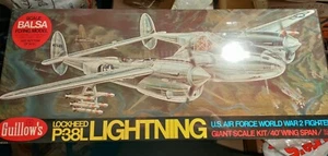 Guillow's Lockheed P38 Lightning [GUI2001]  Sealed Giant Scale 40" Wingspan - Picture 1 of 4