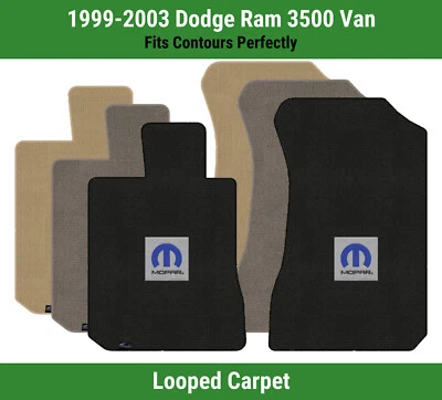 Alfombrillas delanteras Lloyd Classic Loop para camioneta Dodge Ram 3500 '99-03 con M-Mopar azul Foto 1 de 4
