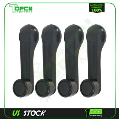 Manija de manivela de ventana 4 piezas para Honda Civic interior delantero trasero izquierdo lado derecho 84-00 Foto 1 de 4