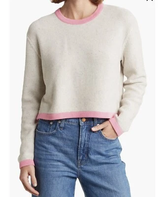 Nuevo con etiquetas Suéter Jersey French Connection Mujer Algodón Mozart Mediano Texturizado Rosa Foto 1 de 4