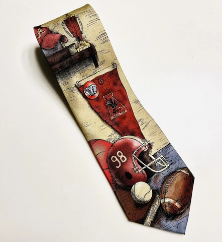 Alabama Crimson Tide University Neck Tie Eagles Wings Brand NCAA Silk T-A1 Cover
