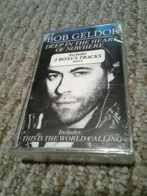 BOB GELDOF ~ DEEP IN THE HEART ON NOWHERE (3 XTRA TRACKS) ~ SEALED CASSETTE 1986 - Image 1 of 2