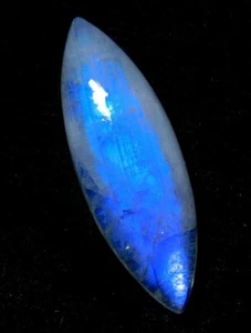 Piedra preciosa natural de 13 quilates azul fuego blanco arco iris piedra lunar cabujón marquesa 28x10 - Imagen 1 de 6