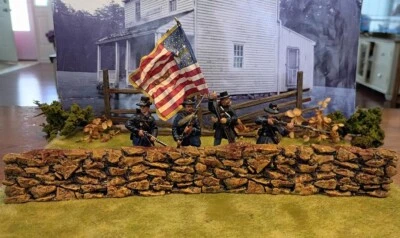 ACW Guerra Civil Gran Bretaña raro juego de pared de roca de 2 piezas 56 mm compuesto se adapta a Conte Foto 1 de 4