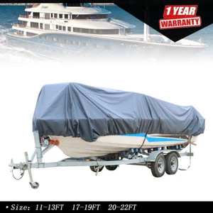 210D 17-19 20-22FT Cubierta de Barco Pesca Esquí Casco en V Remolcable Impermeable EE. UU. - Imagen 1 de 13