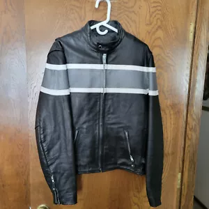Hot Leather's Men's Leather Motorcycle Jacket W/ Zip Out Liner Sz. 38 - Picture 1 of 7