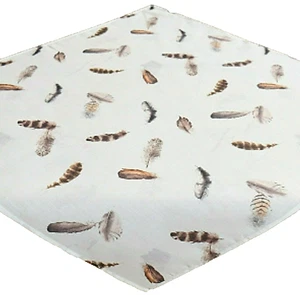 Tischdecke Mitteldecke 85 x 85 cm Druckmotiv Federn - Bild 1 von 2
