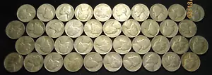 One(1) Roll of Forty(40) 1944-P Jefferson War-Time SILVER Alloy Nickels - Picture 1 of 2