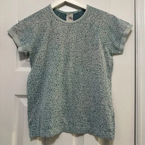 Athleta Girls Short Sleeved Teal Speckled Crew Neck Shirt Size L (12) - Picture 1 of 5