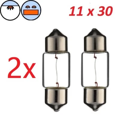 2X 12V 8W SV8.5 11 x 30 SOFFITTE AUTO LAMPE GLÜHBIRNE TOYOTA MAZDA HONDA HYUNDAI