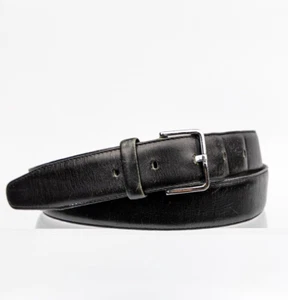 Black Italian leather belt size 36"/90cm - Picture 1 of 6