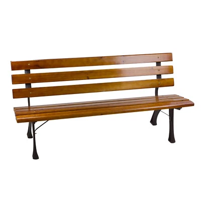 Parkbank Bremen Gartenbank Gartenmöbel Guss Metall Vollholz Holzbank Bank Stuhl - Bild 1 von 4