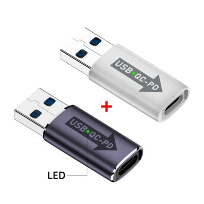 Jimier USB 3.0 QC Power to PD USB C Device 5Gbps Data Power Adapter 2Pcs/Set - Image 1 of 4