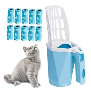 Cat Litter Scooper with Holder Kitty Litter Scoop with Bag, cat litter scoop - Picture 1 of 7