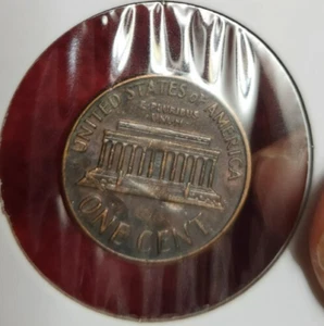 1972 d Lincoln Memorial cent reverse lamination error - Picture 1 of 3