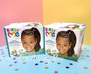 2 Just For Me No-Lye Conditioning Créme Relaxer Kit Curly Child Soft & Beautiful - Picture 1 of 3