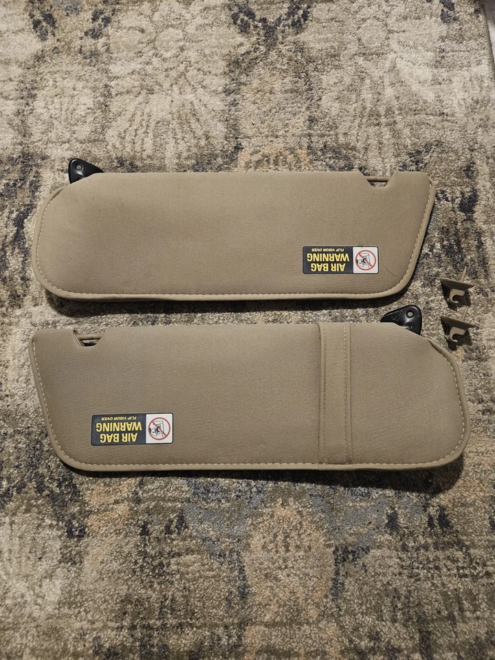 89-06 Ford Ranger TAN BROWN Sun Visors Sun Shade Sunvisor PAIR CLOTH OEM - Image 1 of 4