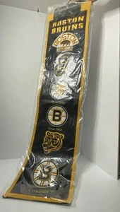 Boston Bruins NHL Heritage Banner Embroidered Wool 8" X 32" - Picture 1 of 4