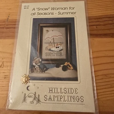 Hillside Samplings A "Snow" Woman for all Seasons: Summer w/ Sun Charm HS-29 - Image 1 of 4