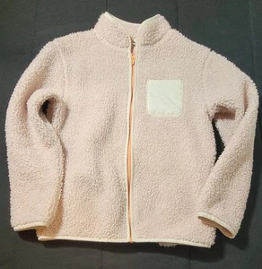 CAT & JACK Sherpa Blush Full Zip Jacket- Girl's Size Medium Preowned - Picture 1 of 5
