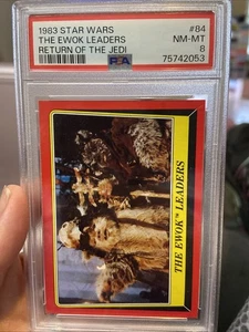 1983 Topps Star Wars #84 The Ewok Leaders Return of the Jedi PSA NM-MT 8 - Picture 1 of 2