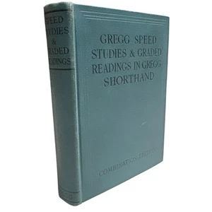 Antike 1930 Gregg Speed Studies - benotete Lesungen in Gregg Shorthand - HC - Bild 1 von 4