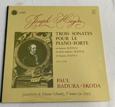 Vintage Vinyl Classical Joseph Haydn 3 sonatas PAUL BARDRA-SKODA ASTREE AS81 NM - Image 1 of 4
