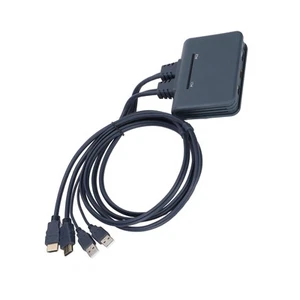 USB KVM 2 Ports Wired HD Multimedia Interface KVM For Home Ente FY - Afbeelding 1 van 29