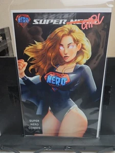 Super Nerd "SUPERGIRL" HOMAGE WHITE METAL TRADE COMIC!  - Picture 1 of 1
