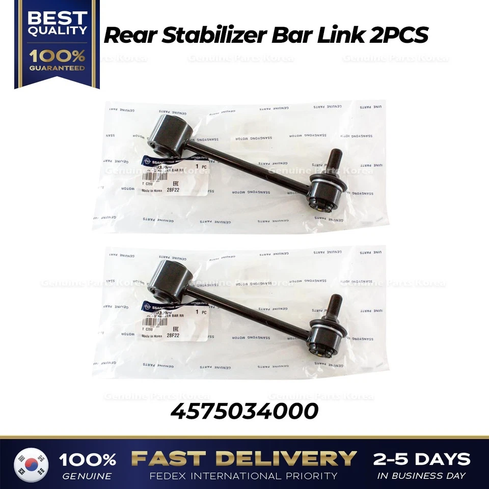 ⭐Genuino⭐ Barra estabilizadora trasera enlace 2 piezas 4575034000 para Ssangyong Korando C Foto 1 de 1