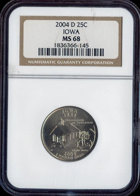 2004-D Iowa State Quarter NGC MS68 Holiday Sale🎁 - Image 1 of 2