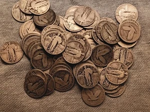 Standing Liberty Silver Quarter Lot of (80) FULL or PARTIAL DATES 1925-1930 - Picture 1 of 22