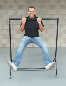 SUPER HEAVY DUTY CLOTHES RAIL 6ft Long x 5ft High Metal Garment Hanging Rack NEW - Picture 1 of 7