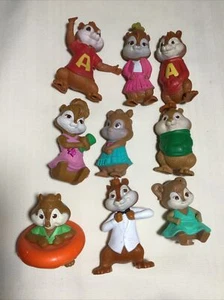 Bundle Of 9 Assorted Alvin And The Chipmunks McDonald’s Toys -Bg3 - Picture 1 of 3