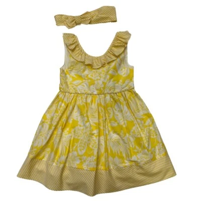 Savannah Girl’s Floral Dress Size 4T, Yellow & White - NWT - Image 1 of 4