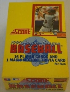 1990 Score Baseball Factory Sealed Box BO KNOWS FRANK THOMAS Will Clark Cover - Picture 1 of 2